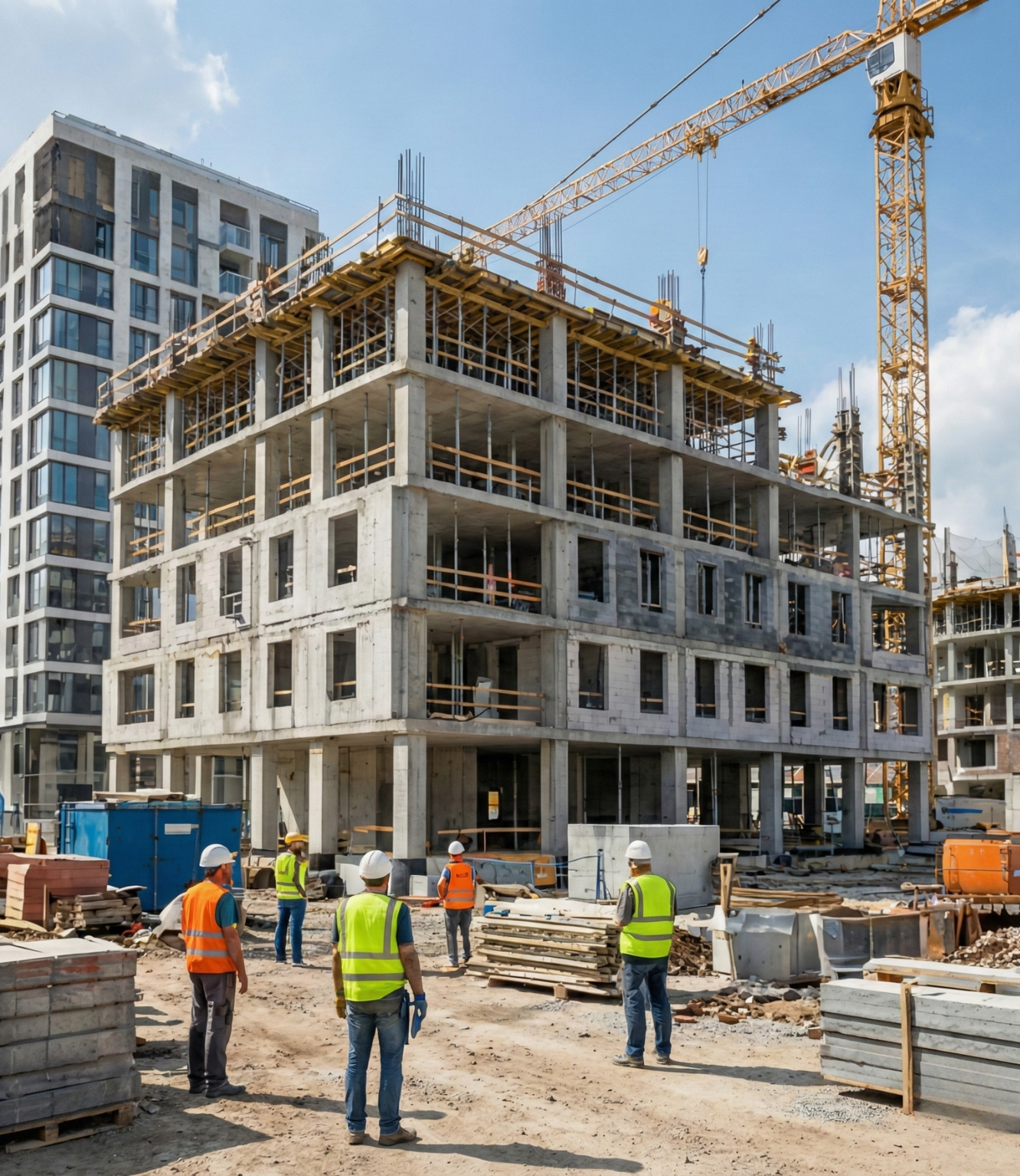 Construction site overview